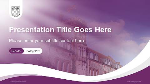 University of Winchester Lecture Sharing and Networking Event PPT Template