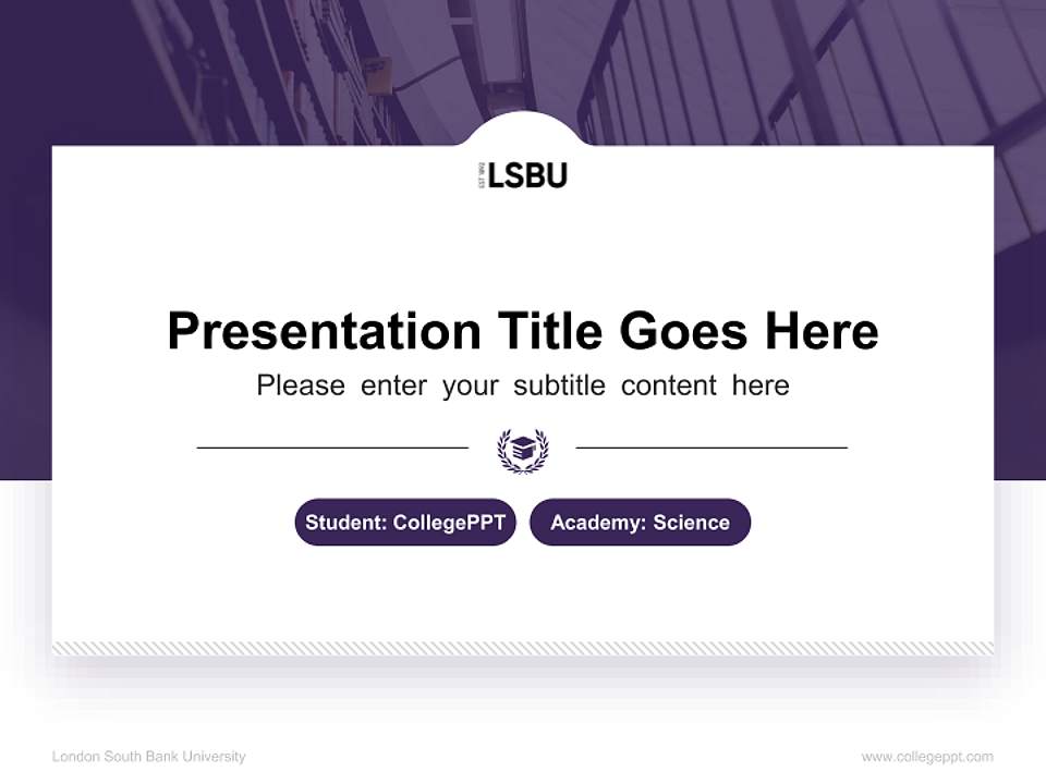 London South Bank University National Scholarship Defense PPT Template4:3 ratio PPT effect preview image4