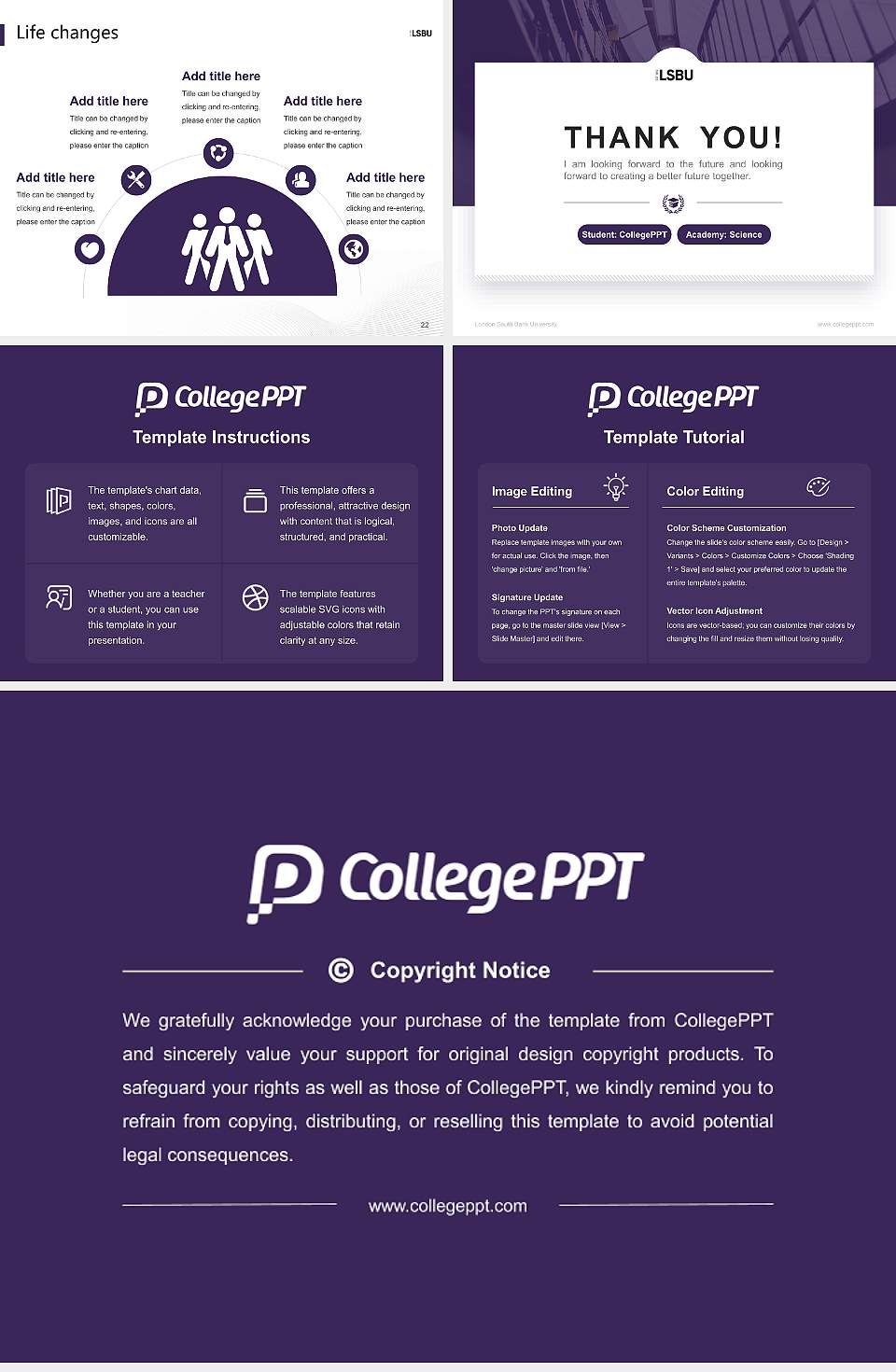 London South Bank University National Scholarship Defense PPT Template4:3 ratio PPT effect preview image4