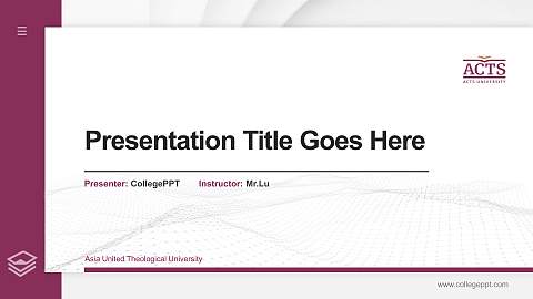 Asia United Theological University Thesis Proposal/Graduation Defense PPT Template