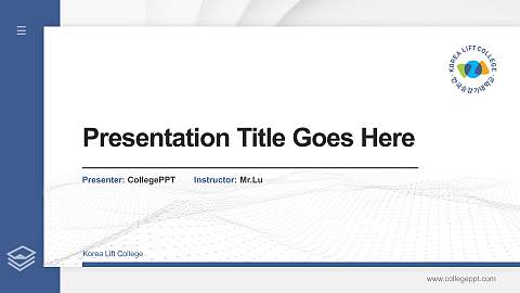 Korea Lift College Thesis Proposal/Graduation Defense PPT Template