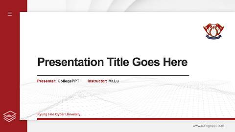 Kyung Hee Cyber University Thesis Proposal/Graduation Defense PPT Template