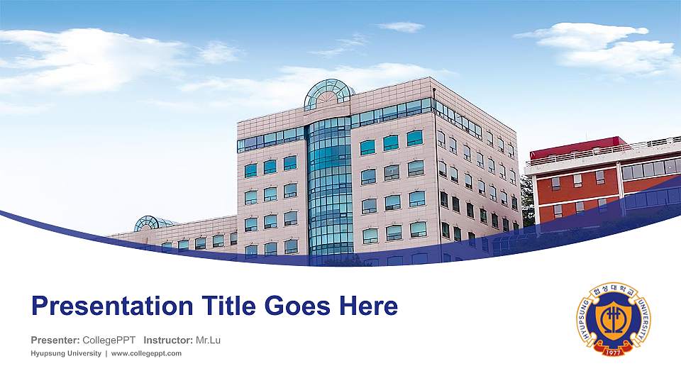 Hyupsung University Course/Courseware Creation PPT Template16:9 ratio PPT effect preview image