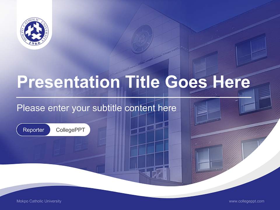 Mokpo Catholic University Lecture Sharing and Networking Event PPT Template4:3 ratio PPT effect preview image4