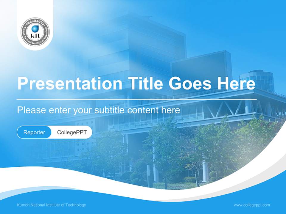 Kumoh National Institute of Technology Lecture Sharing and Networking Event PPT Template4:3 ratio PPT effect preview image4