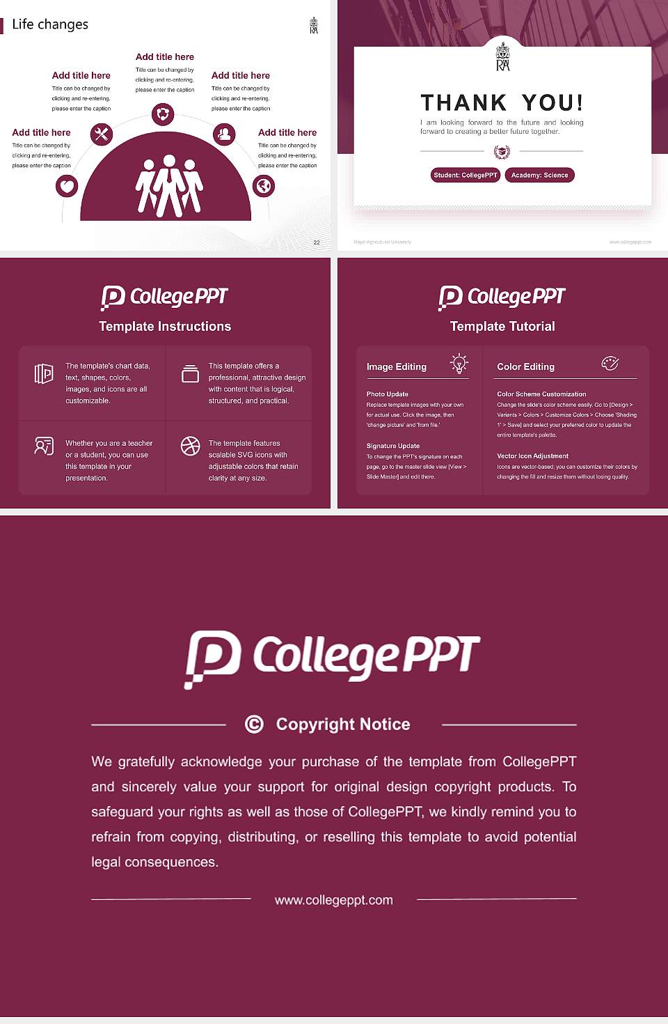 Royal Agricultural University National Scholarship Defense PPT Template4:3 ratio PPT effect preview image4