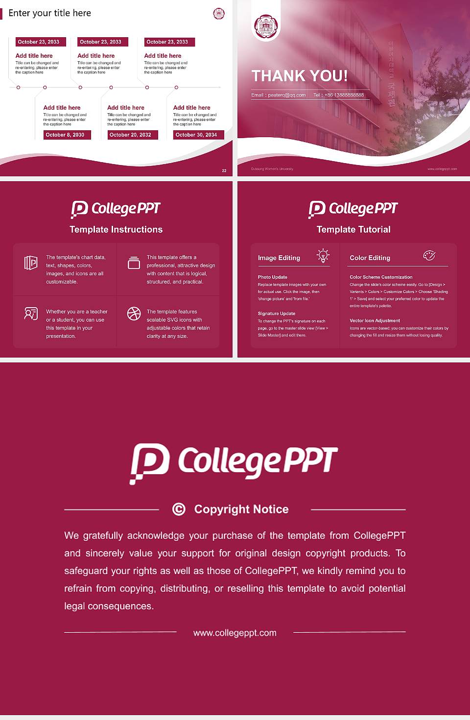 Duksung Women’s University Lecture Sharing and Networking Event PPT Template4:3 ratio PPT effect preview image4