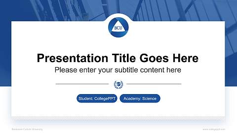 Baekseok Culture University National Scholarship Defense PPT Template