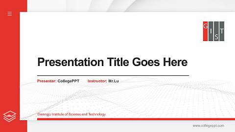 Gwangju Institute of Science and Technology Thesis Proposal/Graduation Defense PPT Template