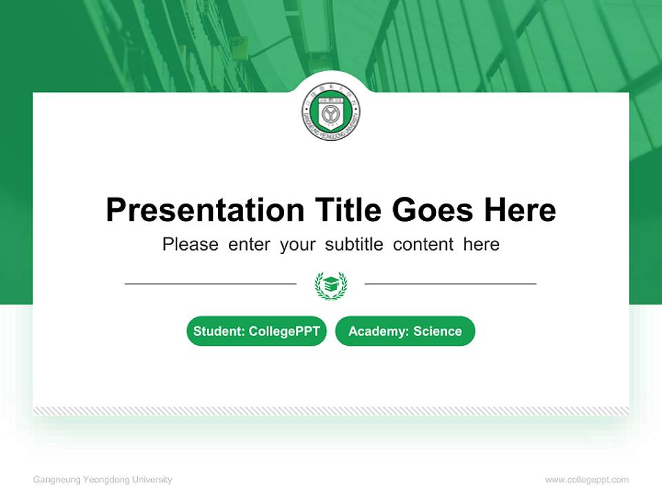 Gangneung Yeongdong University National Scholarship Defense PPT Template4:3 ratio PPT effect preview image4