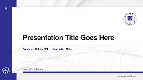 Kwangshin University Thesis Proposal/Graduation Defense PPT Template