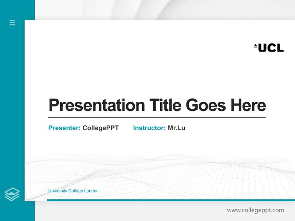 University College London Thesis Proposal/Graduation Defense PPT Template4:3 ratio PPT effect preview image5