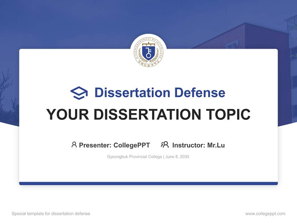 Gyeongbuk Provincial College Graduation Thesis Defense PPT Template4:3 ratio PPT effect preview image7
