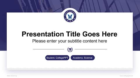 Halla University National Scholarship Defense PPT Template