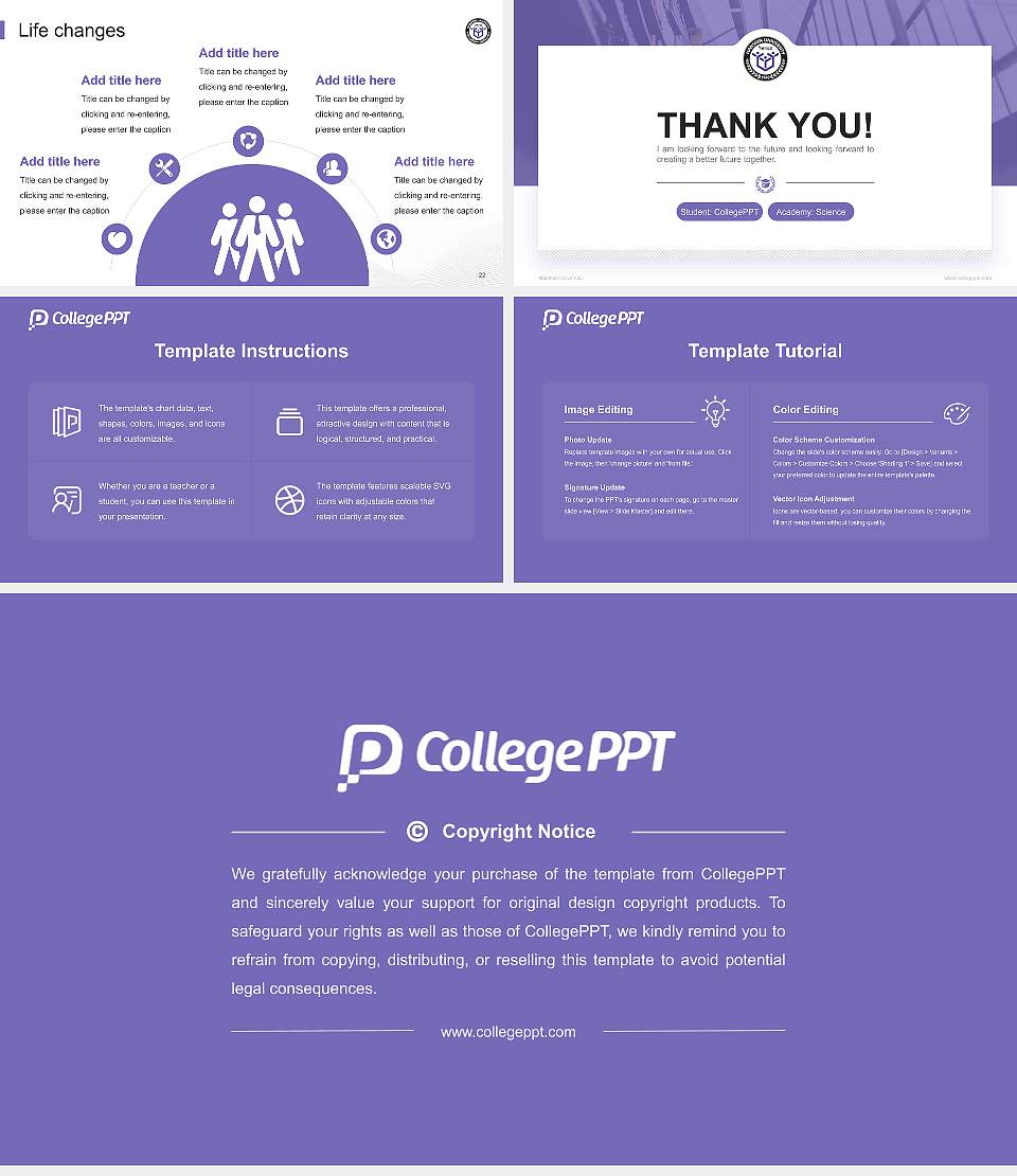 Hanshin University National Scholarship Defense PPT Template16:9 ratio PPT effect preview image4
