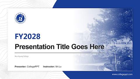 Mun Kyung College Academic Presentation/Research Findings Report PPT Template