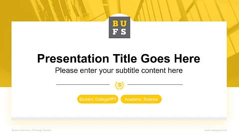 Busan University of Foreign Studies National Scholarship Defense PPT Template