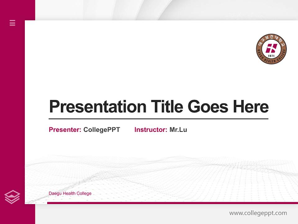 Daegu Health College Thesis Proposal/Graduation Defense PPT Template4:3 ratio PPT effect preview image5