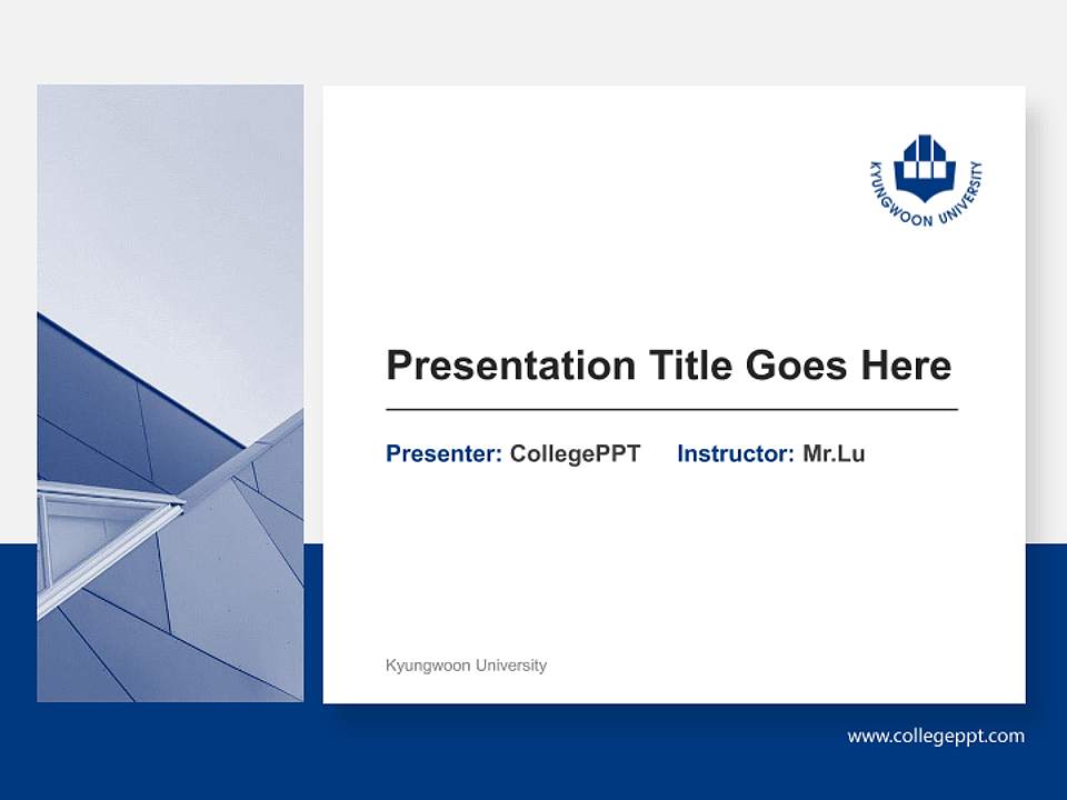 Kyungwoon University General Purpose PPT Template4:3 ratio PPT effect preview image6