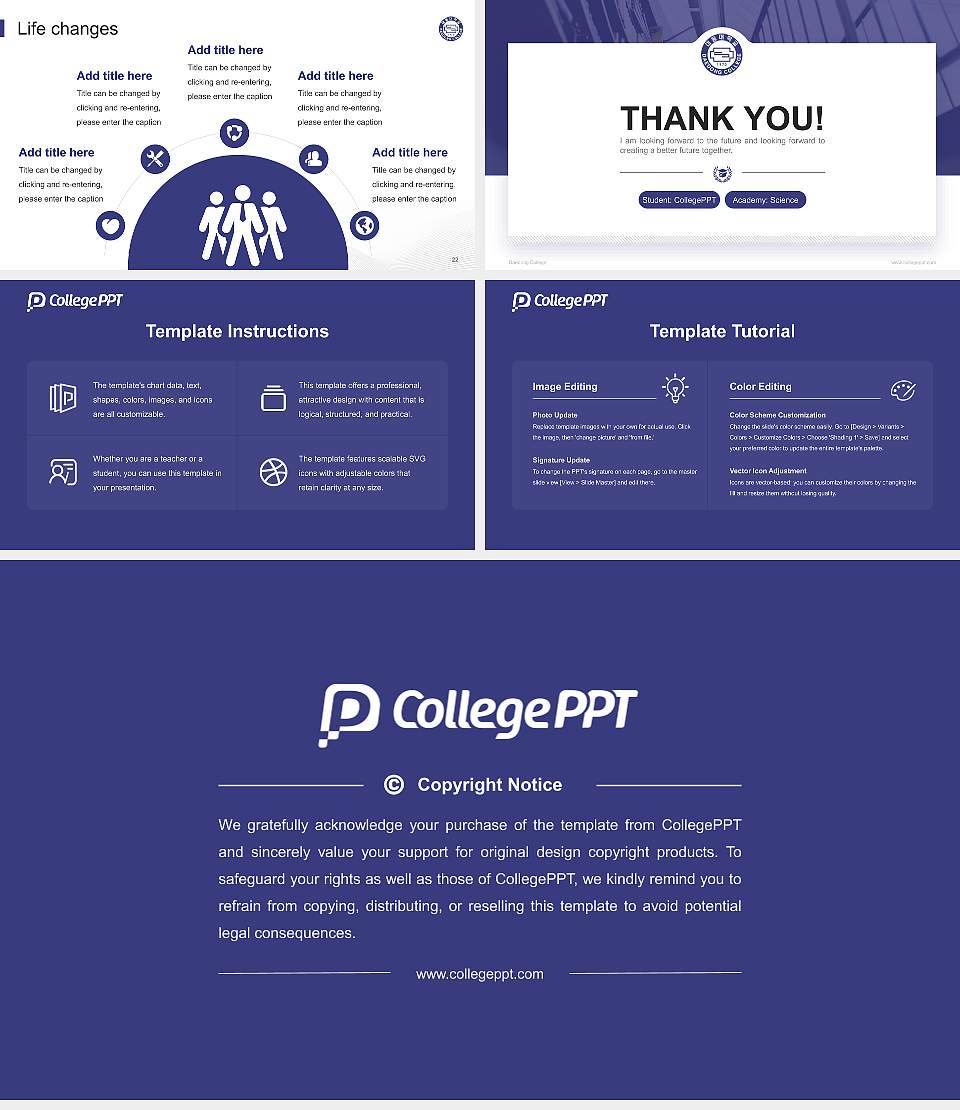 Daedong College National Scholarship Defense PPT Template16:9 ratio PPT effect preview image4