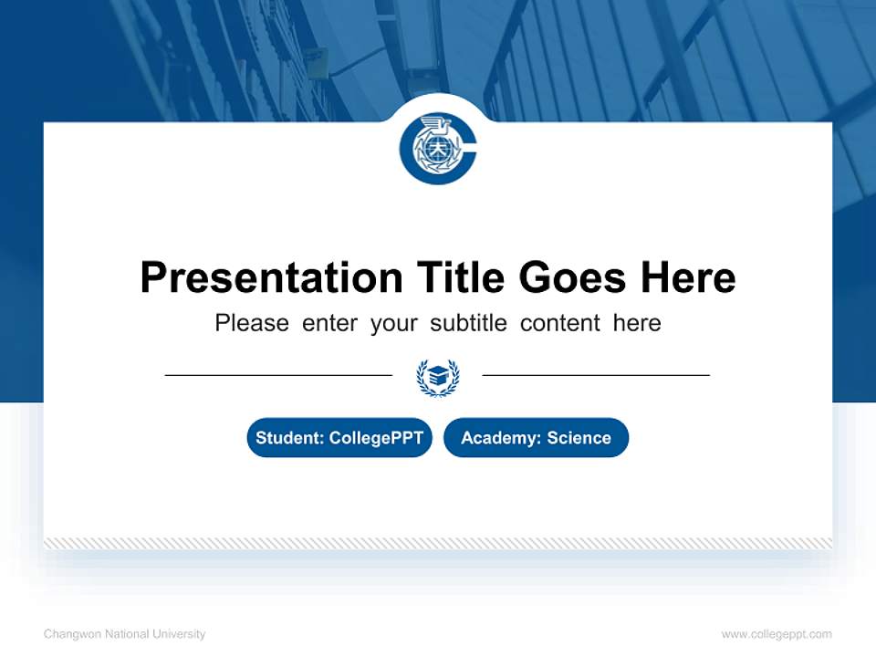 Changwon National University National Scholarship Defense PPT Template4:3 ratio PPT effect preview image4