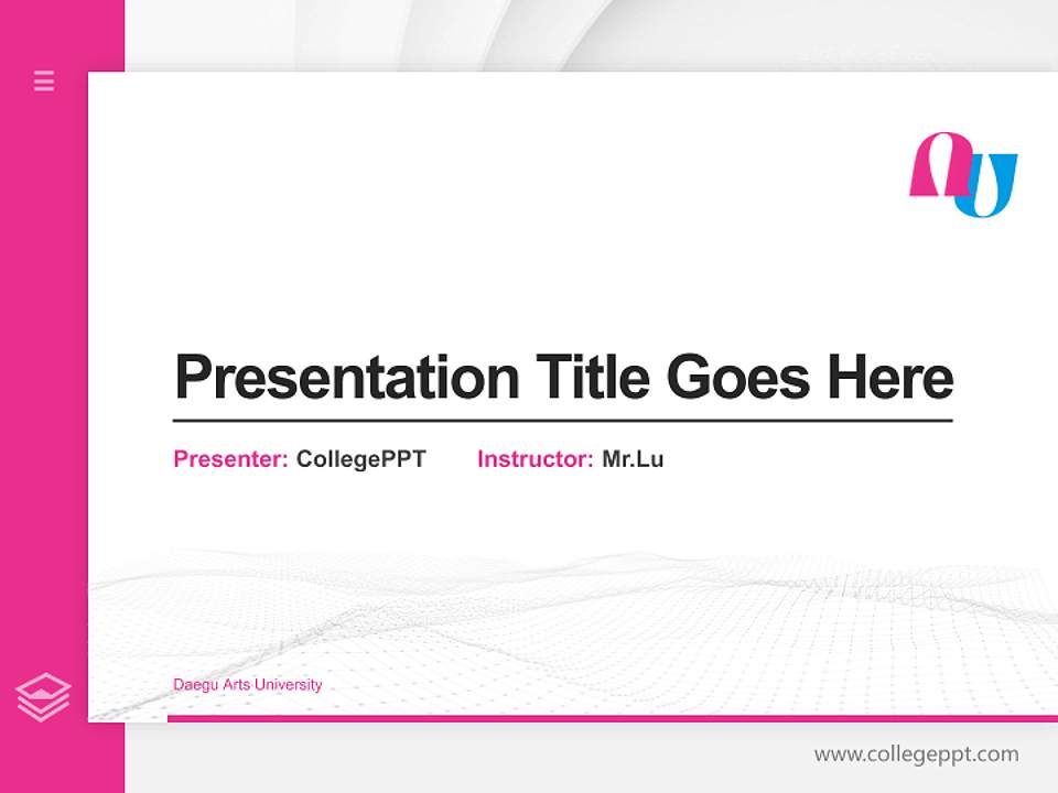 Daegu Arts University Thesis Proposal/Graduation Defense PPT Template4:3 ratio PPT effect preview image5