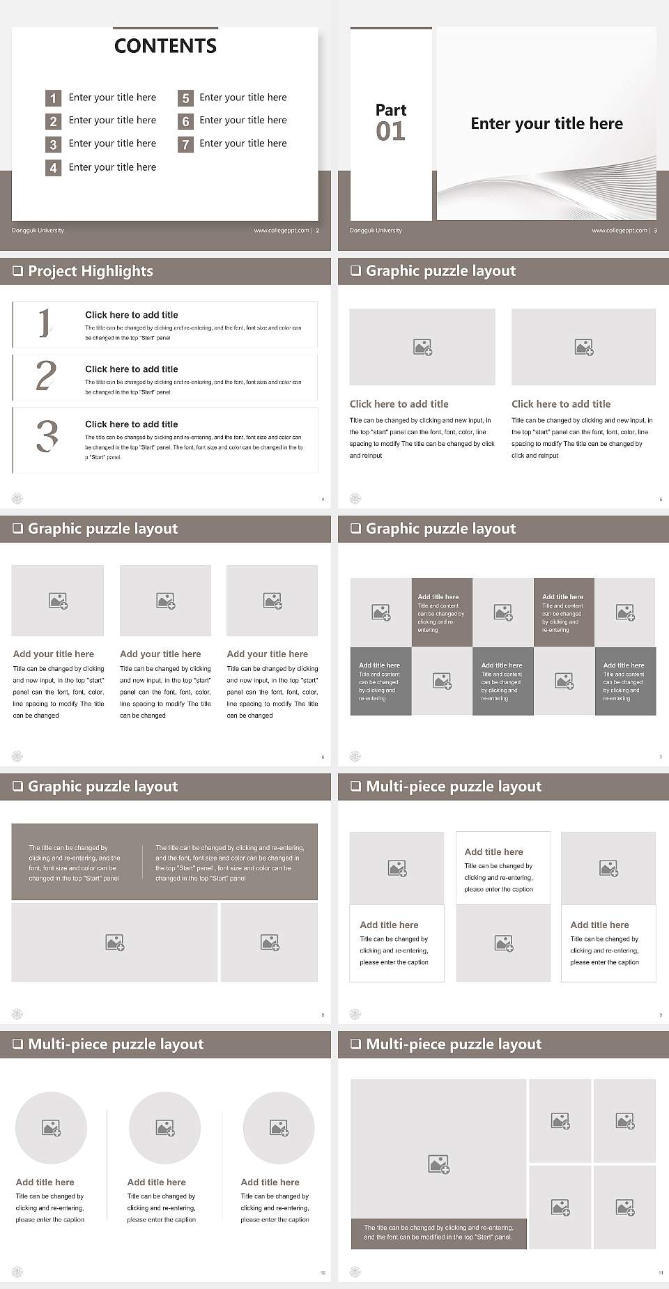 Dongguk University General Purpose PPT Template4:3 ratio PPT effect preview image2