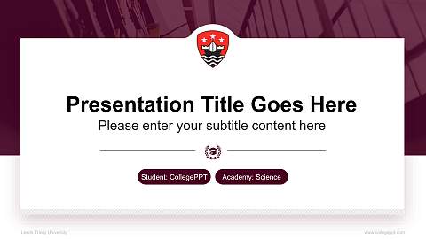 Leeds Trinity University National Scholarship Defense PPT Template