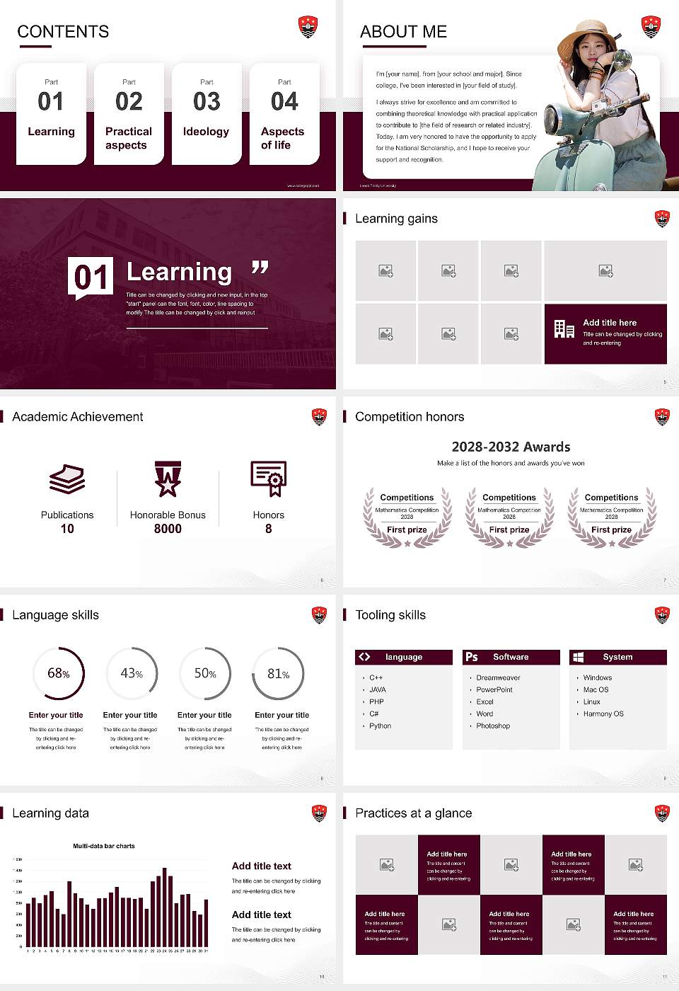 Leeds Trinity University National Scholarship Defense PPT Template16:9 ratio PPT effect preview image2