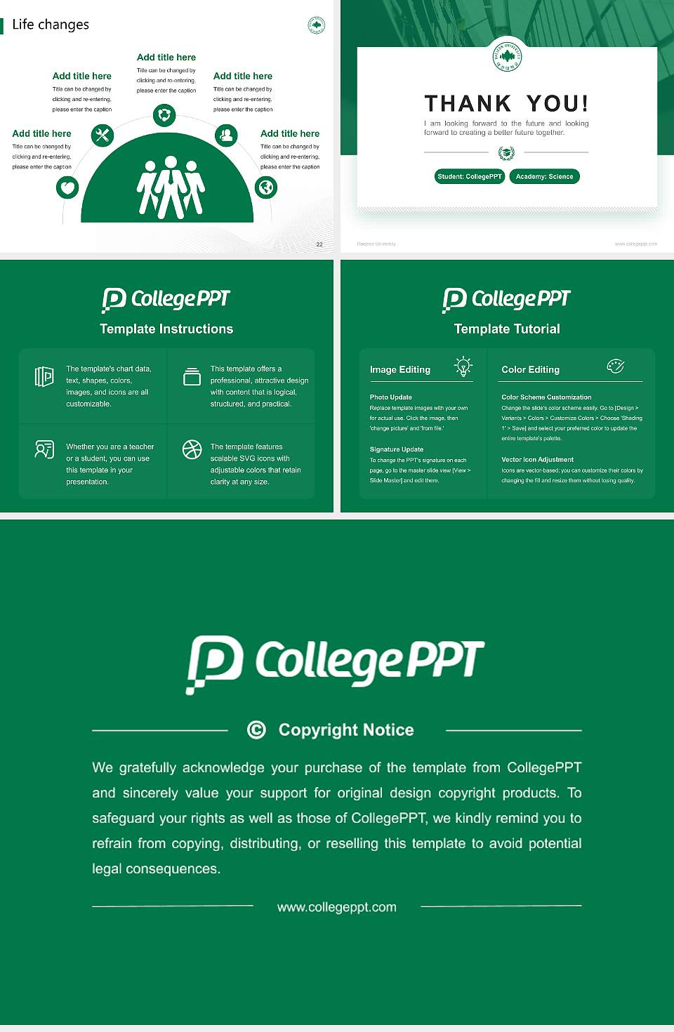 Daejeon University National Scholarship Defense PPT Template4:3 ratio PPT effect preview image4