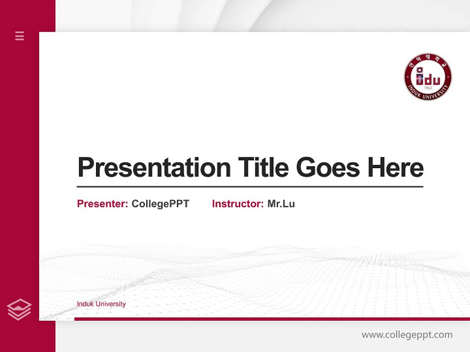 Induk University Thesis Proposal/Graduation Defense PPT Template4:3 ratio PPT effect preview image5