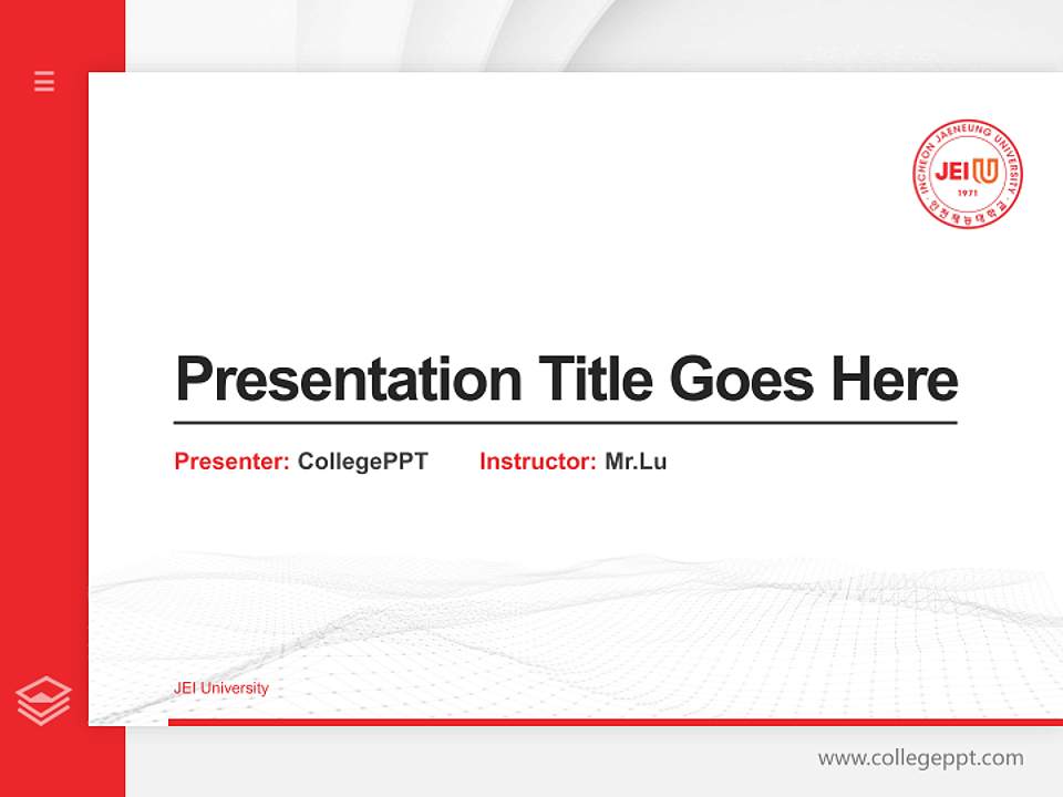 JEI University Thesis Proposal/Graduation Defense PPT Template4:3 ratio PPT effect preview image5