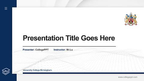 University College Birmingham Thesis Proposal/Graduation Defense PPT Template