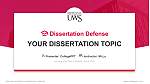 University of the West of Scotland Graduation Thesis Defense PPT Template