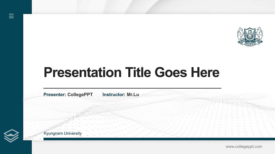 Kyungnam University Thesis Proposal/Graduation Defense PPT Template16:9 ratio PPT effect preview image