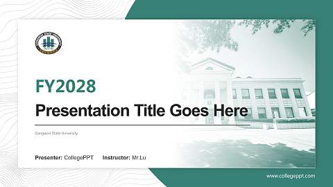 Gangwon State University Academic Presentation/Research Findings Report PPT Template