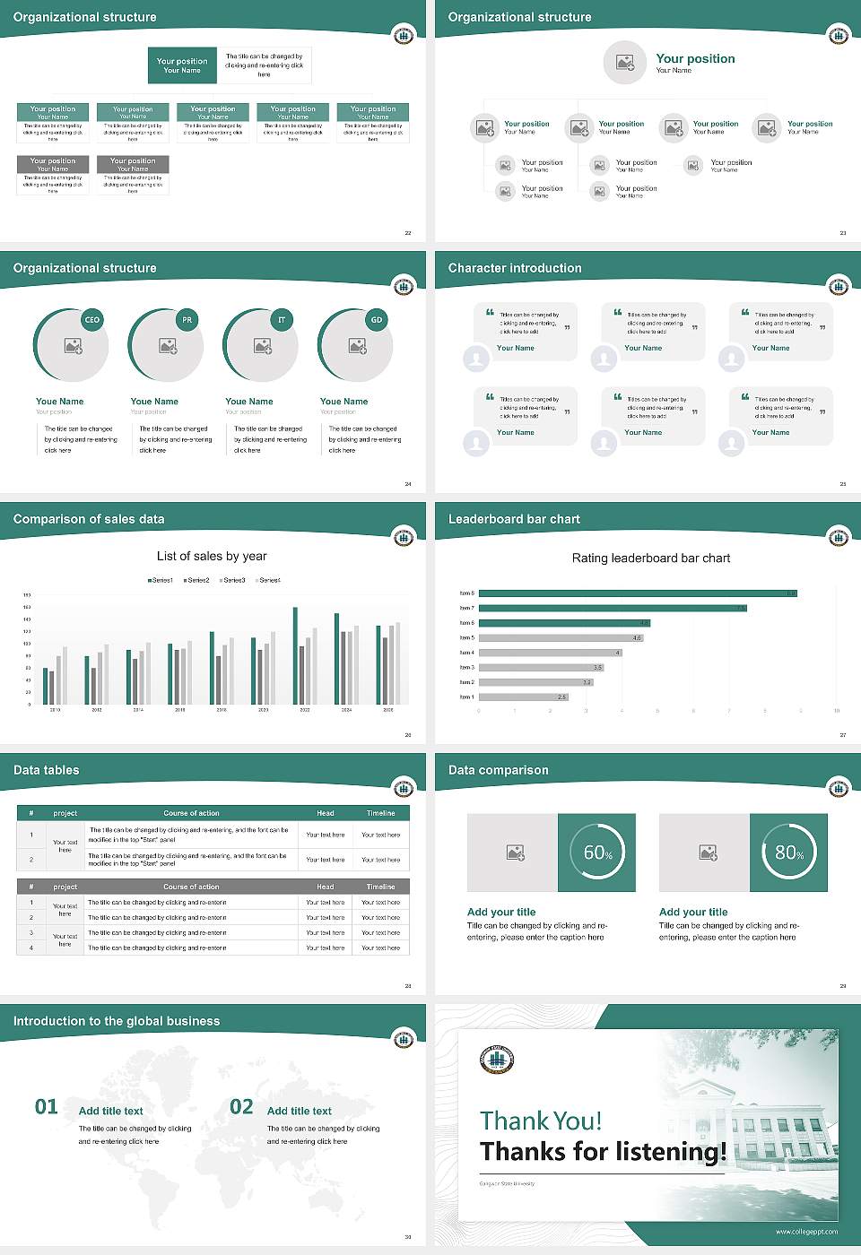 Gangwon State University Academic Presentation/Research Findings Report PPT Template16:9 ratio PPT effect preview image4