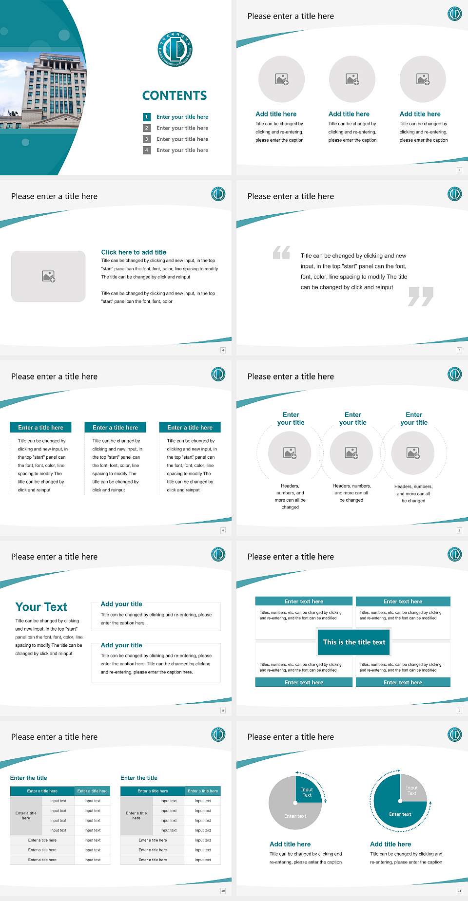 Hankuk University of Foreign Studies Course/Courseware Creation PPT Template4:3 ratio PPT effect preview image2