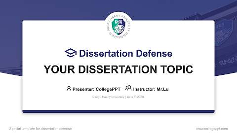 Daegu Haany University Graduation Thesis Defense PPT Template