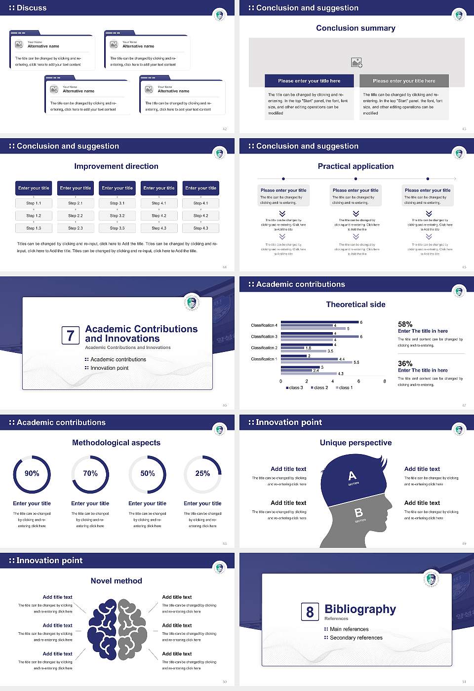Daegu Haany University Graduation Thesis Defense PPT Template16:9 ratio PPT effect preview image6