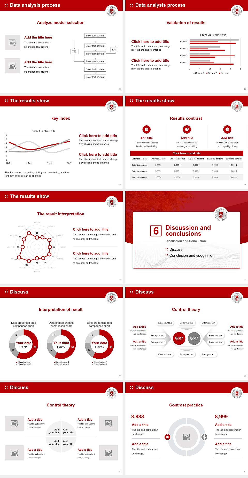 Sogang University Graduation Thesis Defense PPT Template4:3 ratio PPT effect preview image5
