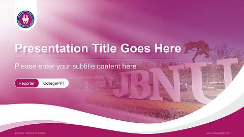 Jeonbuk National University Lecture Sharing and Networking Event PPT Template