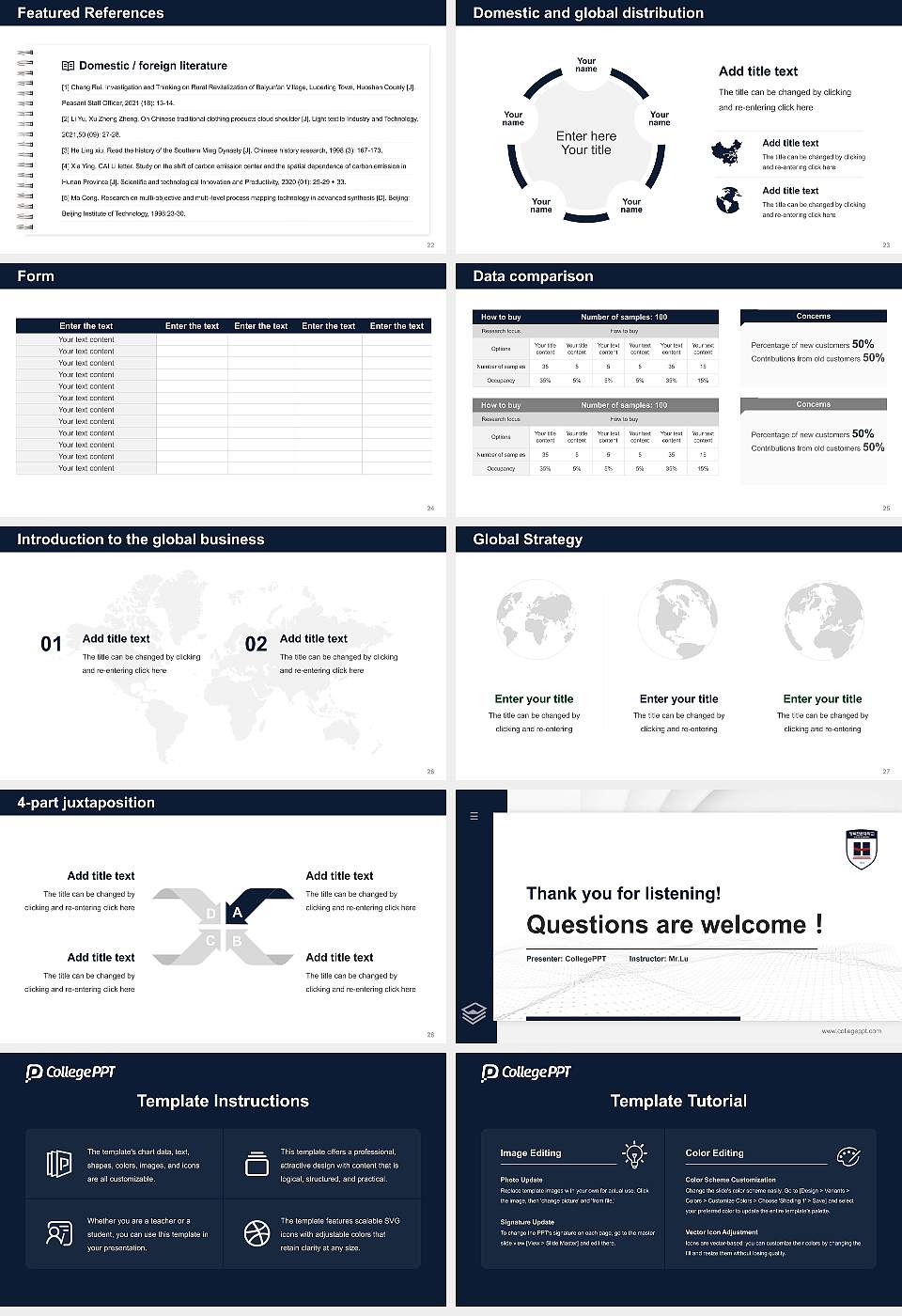 Kyungbuk College Thesis Proposal/Graduation Defense PPT Template16:9 ratio PPT effect preview image4