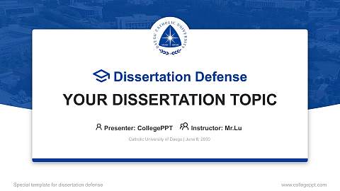 Catholic University of Daegu Graduation Thesis Defense PPT Template