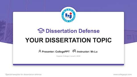 Hyejeon College Graduation Thesis Defense PPT Template