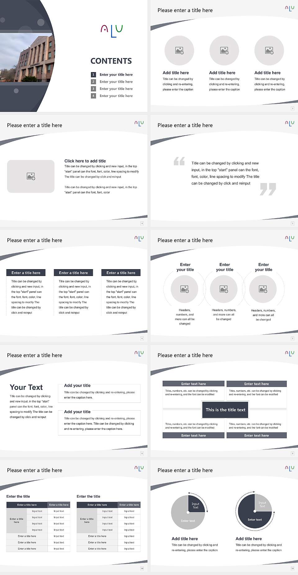 Asia LIFE University Course/Courseware Creation PPT Template4:3 ratio PPT effect preview image2