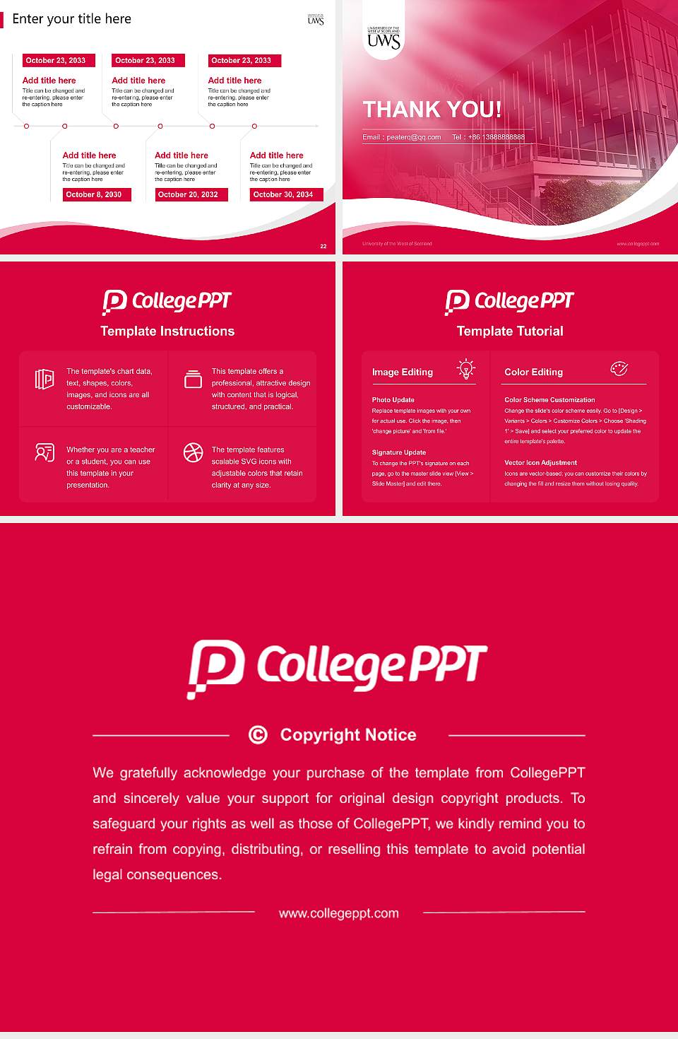 University of the West of Scotland Lecture Sharing and Networking Event PPT Template4:3 ratio PPT effect preview image4