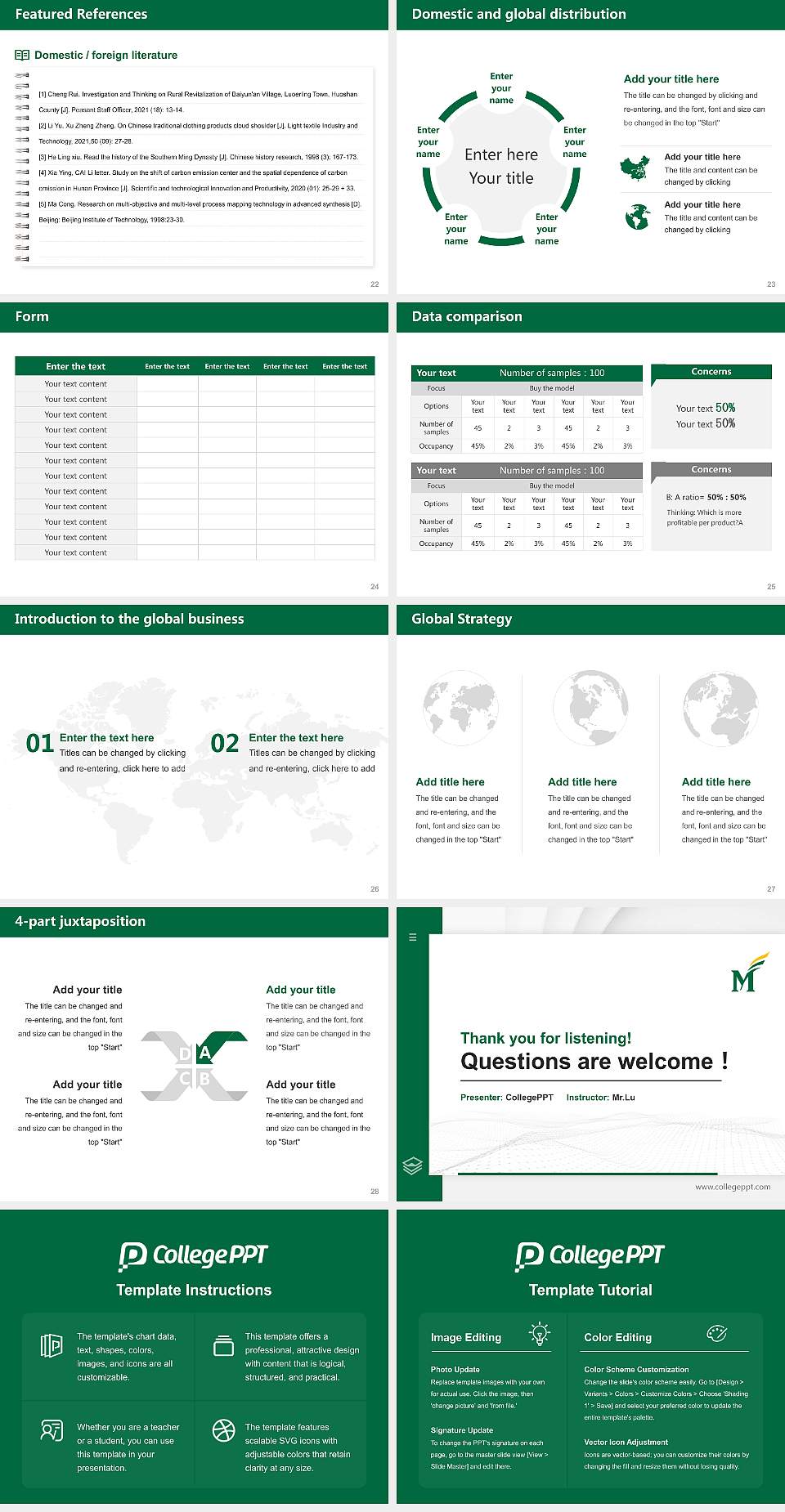 George Mason University Thesis Proposal/Graduation Defense PPT Template4:3 ratio PPT effect preview image4