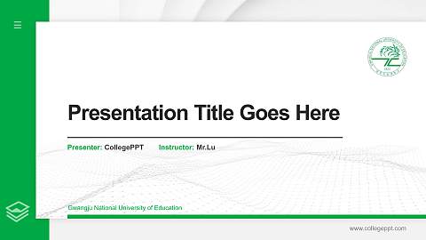 Gwangju National University of Education Thesis Proposal/Graduation Defense PPT Template