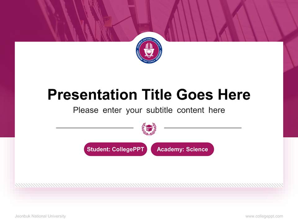 Jeonbuk National University National Scholarship Defense PPT Template4:3 ratio PPT effect preview image4